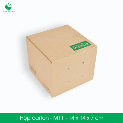 60 Thùng hộp carton đóng hàng - M11 - 14x14x7 cm