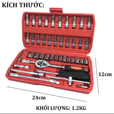 HỘP DỤNG CỤ VẶN BU LÔNG ỐC VÍT 46 MÓN – NHỎ GỌN, ĐA NĂNG, DỄ MANG THEO, ĐÈN ỐP TRẦN