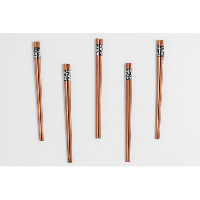 Bộ 10 đôi đũa khảm trai đỏ PHUSANG được làm từ gỗ tự nhiên không chất bảo quản dùng trong nhà khách sạn và bàn ăn