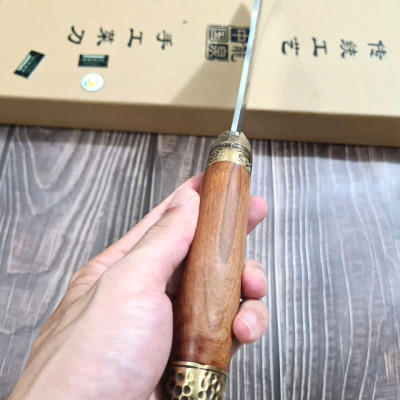 DAO BẾP - DAO THÁI CHẶT HOA VĂN HỔ MÃ A2 DT150 NT topcomshop vn