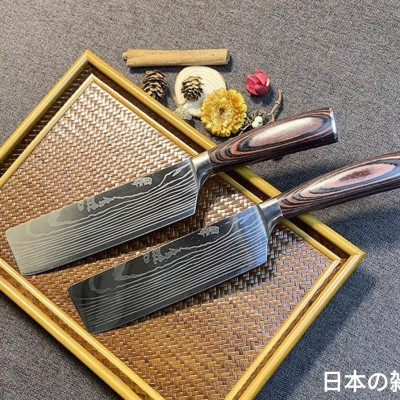 3 KIỂU MẪU DAO BẾP NHẬT SANTOKU THÉP DAMASCUS NHẬT BẢN CAO CẤP