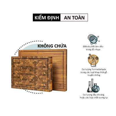 Thớt có rãnh viền IBIE để thái chặt và làm khay trưng bày đồ ăn