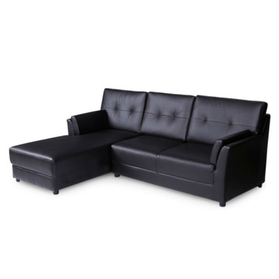 Sofa Chữ L Góc Phải H-Donald/P Juno Sofa - Nâu Đen (225 x 164 cm)