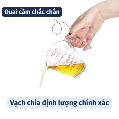 Cốc Đong YOKO INOCHI 200ml / 500ml – Ly Định Lượng Có Vạch Chia Rõ, Nhựa Nguyên Sinh An Toàn – Dùng Trong Nấu Ăn, Pha Chế