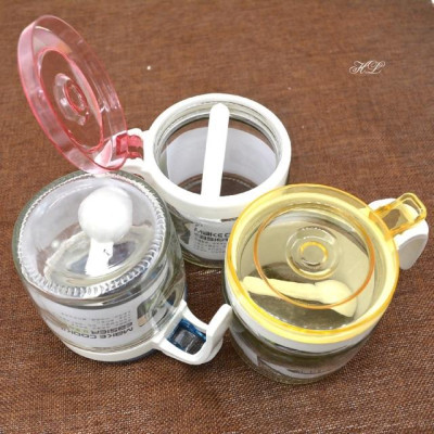 Bộ 3 hũ đựng gia vị thuỷ tinh sắc màu cao cấp