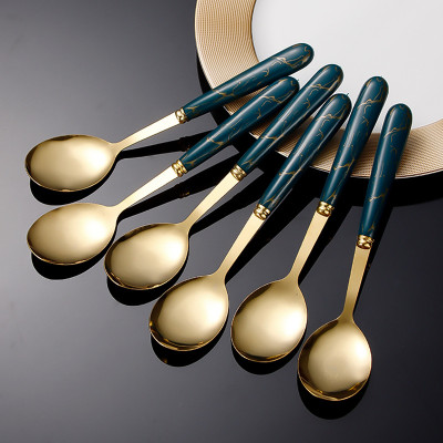 Combo hộp 5 muỗng vân đá inox sang trọng , kiểu dáng Tây Âu , muỗng ăn decor , thiết kế tinh tế hiện đại , phù hợp dùng trong mọi hoàn cảnh trang trí bàn ăn rất đẹp và sang