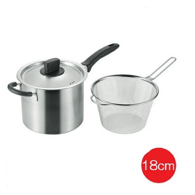 Combo 02 Bộ nồi xửng 2in1 hấp/ luộc inox có tay cầm Tsubame ( 18cm & 22cm ) sử dụng được trên mọi loại bếp - Hàng nội địa Nhật Bản.
