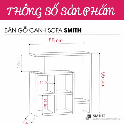 Bàn cạnh sofa SMLIFE Smith