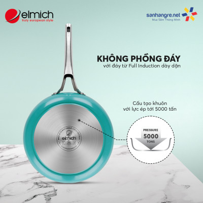 Chảo chống dính Full induction Elmich Hera đáy từ size 20/24/26/28cm - Hàng chính hãng