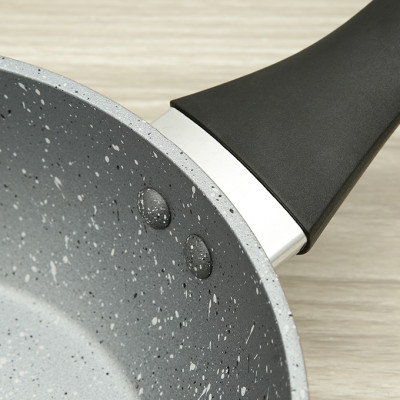 Chảo vân đá   chống dính  đáy từ 30 cm Greencook GCP221-30IH - Hàng Chính Hãng