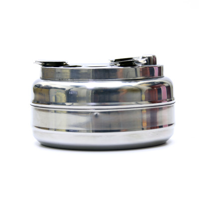 Gạt Tàn Thuốc Inox Có Nút Đóng Mở ( Nút Nhấn ) Kháng Bụi Hiệu Quả