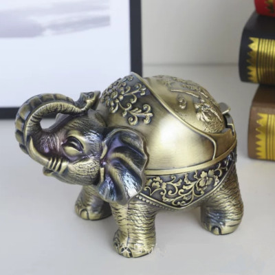 HÀNG CAO CẤP - gạt tàn chú voi đứng bằng đồng ( tặng sét 4 cọ vệ sinh vòi ám nội địa nhật )