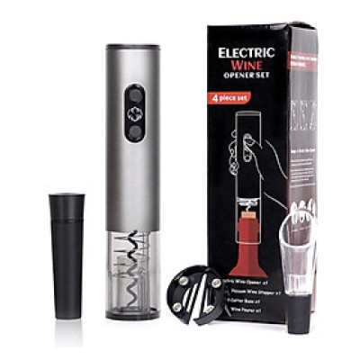 Bộ khui rượu vang bằng điện 4 món pin rời (Dùng pin) SUNWAY