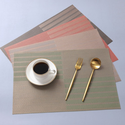 Bộ 2 Tấm Lót Bàn Ăn Phối Sọc Ngang Sang Trọng 30x45cm