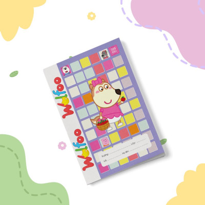 Combo 5 Cuốn Vở 48 Trang 4 Ô Ly WOLFOO