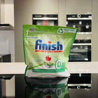 Viên rửa bát Finish All in 1 max 0% Eco 40 viên - 10 chức năng