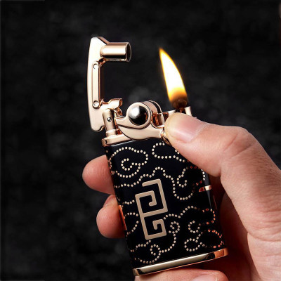 Vỏ Hột Quẹt Bật Lửa xăng đá sơn mài Chief CF018 Thiết Kế Đẹp Độc Lạ Với Nhiều Kiểu Họa Tiết Hoa Văn Sang Trọng - Dùng Xăng Bấc Đá Cao Cấp