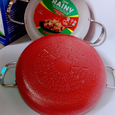 CHẢO CHỐNG DÍNH RAINY 2 QUAI INOX ROYAL 2.2 LY -22 và 24cm- Hàng Chính Hãng