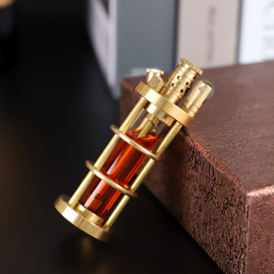 Vỏ Hột Quẹt Bật Lửa Xăng Đá TC17 Thủ Công Làm Bằng Đồng Nguyên Chất Trong Suốt Thiết Kế Tinh Tế, Sang Trọng