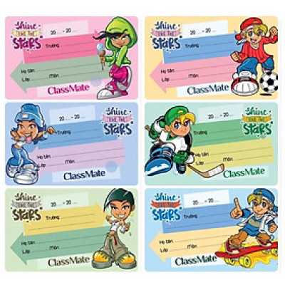 Nhãn Vở Classmate Be Cool CL-NT224 (15 Nhãn/Xấp)