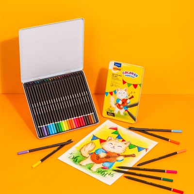 Hộp 24 Bút Chì Gỗ Đen Black Wood Colored Pencils - Colokit CPC-C030