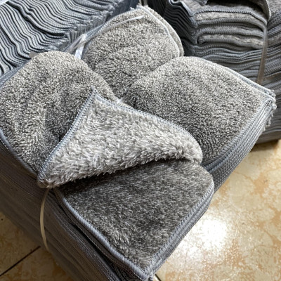 Set 10 khăn lau bếp 2 mặt mềm mịn siêu thấm 25x25cm 