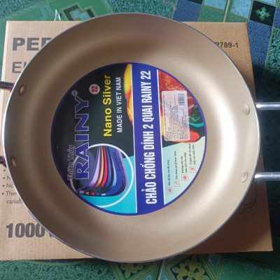 Chảo Chống Dính 2 Quai Rainy 22 cm - Hàng Chính Hãng