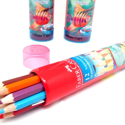 Faber-Chì màu nước fish -12 màu dài(hộp thiếc tròn) - 115912