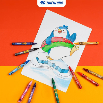 Bút sáp 10 màu CR-C015 hộp giấy - Thiên Long