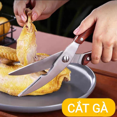Kéo cắt gà xuất Nhật cán gỗ