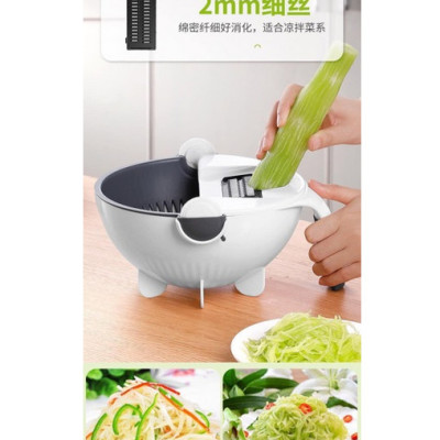 Rổ bào rau củ quả 9 trong 1 thông minh - dụng cụ chế biến thực phẩm cắt thái bào sợi đa năng GD149-Ro901