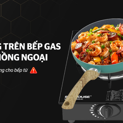  Chảo Sâu Chống Dính Vân Đá Sunhouse Clover CL30S - Hàng Chính Hãng