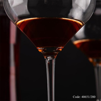 Bộ 2 ly rượu uống vang đỏ pha lê cường lực 280 ml Tiệp Khắc