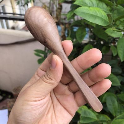 Thìa cafe mini gỗ Óc Chó nhập khẩu Mỹ, thìa xuất Nhật (CTH522) Dùng múc giá vị , decor trang trí, chụp ảnh