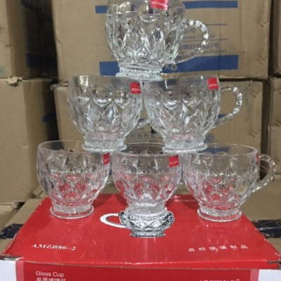 Bộ 6 Ly Thủy Tinh Có Quai Cầm Hàng Cao Cấp 180ML - HÀNG CHÍNH HÃNG MINIIN