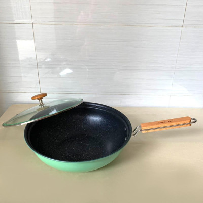 Tặng cặp nhấc nồi silicon cap cấp- Bộ nồi chảo 4 món SL1, quánh 16cm + nồi 20cm + chảo sâu lòng 32cm + chảo vuông 15x20cm đáy từ/ Induction Seoulcook Hàn Quốc, dùng được tất cả các loại bếp 