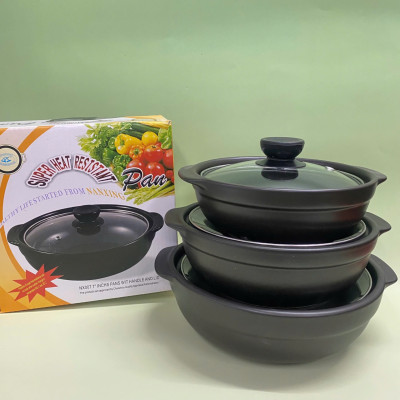 Nồi đất sứ loại 1 tráng men chống dính có nắp, sâu lòng, cạn lòng - Kho cá, thịt, mì cay, cơm niêu