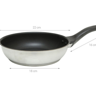 Chảo Inox Chống Dính 3 Đáy Fivestar Đủ Kích Thước 22/24/26/28 cm - Chất Lượng Cao Chính Hãng  - Sử Dụng Được Tất Cả Loại Bếp