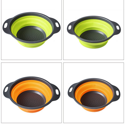 Combo 2 rổ đựng có thể gấp gọn (rổ lớn 29*24*9,3cm, rổ nhỏ 24,5*20*8,5cm) - màu giao ngẫu nhiên