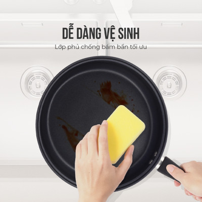 Chảo Inox chống dính 3 đáy Max B SM3767 size 24cm