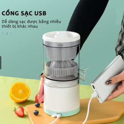 [KOSUYTU] Máy Ép Hoa Quả Tự Động Không Dây - Máy Vắt Ép Chậm Trái Cây Tự Động Nhỏ Gọn Sạc USB