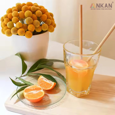 Combo 50 ống hút tre tái sử dụng dùng cho ly cao nước ép sinh tố