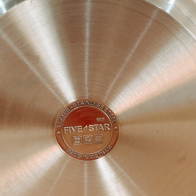 Bộ nồi xửng hấp inox cao cấp Fivestar 3 đáy từ nắp kính tặng 2 muỗng canh