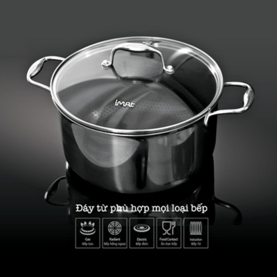 Bộ 3 nồi (16,22,26cm) iMat Blackcube 