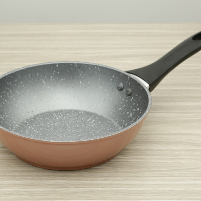 Chảo vân đá chống dính đáy từ 20 cm Greencook GCP221-20IH - Hàng Chính Hãng