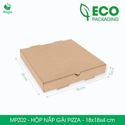 MPZ02 - 18x18x4 cm - 100 Hộp nắp gài pizza đa dụng - Hộp nắp gập, hộp carton gói hàng, hộp quà