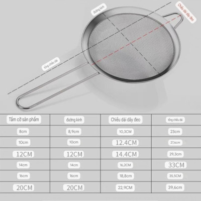DỤNG CỤ CHAO VỚT VỢT LỌC ĐA NĂNG INOX - CHAO VỚT VỢT LỌC BỘT LỌC DẦU LỌC MỠ VỚT THỨC ĂN NHÀ HÀNG QUÁN ĂN, LỌC NƯƠC CHANH CAM ĐỒ UỐNG CÓ NHIỀU SIZE LỰA CHỌN