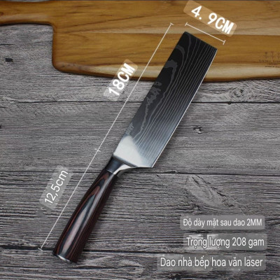 3 KIỂU MẪU DAO BẾP NHẬT SANTOKU THÉP DAMASCUS NHẬT BẢN CAO CẤP