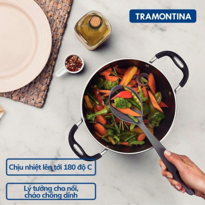 Muôi Múc Canh Lớn Tramontina 30cm Nhựa PA An Toàn Sức Khỏe Chịu Nhiệt 180 độ C NK Brazil 25157