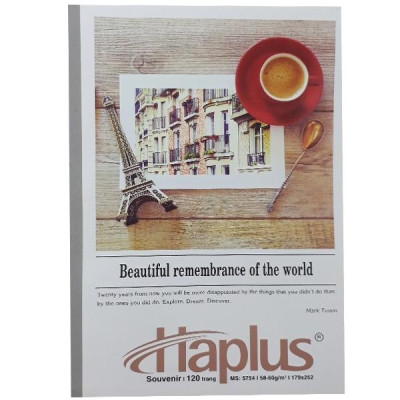 Combo 5 Tập Souvenir Kẻ Ngang 120 Trang ĐL 58-60g/m2 - Haplus 5754 (Mẫu Màu Giao Ngẫu Nhiên)